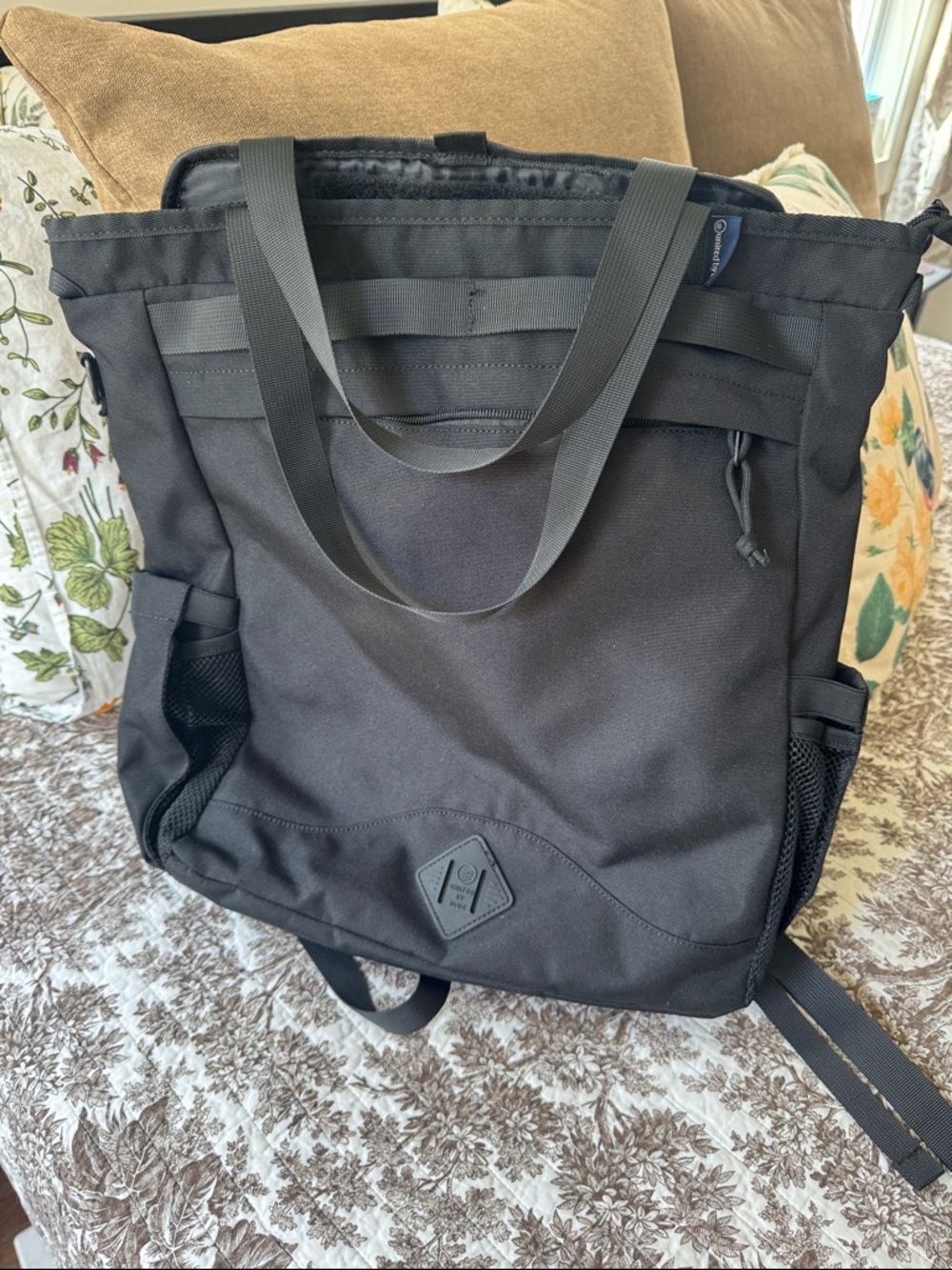 United By Blue Black Everyday convertible Tote Backpack